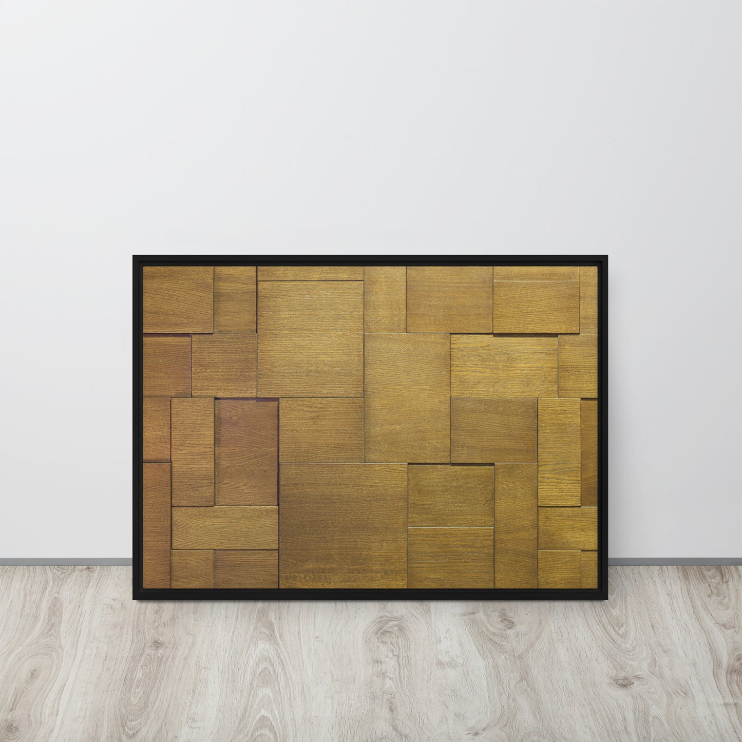 Modern Wood. Framed canvas