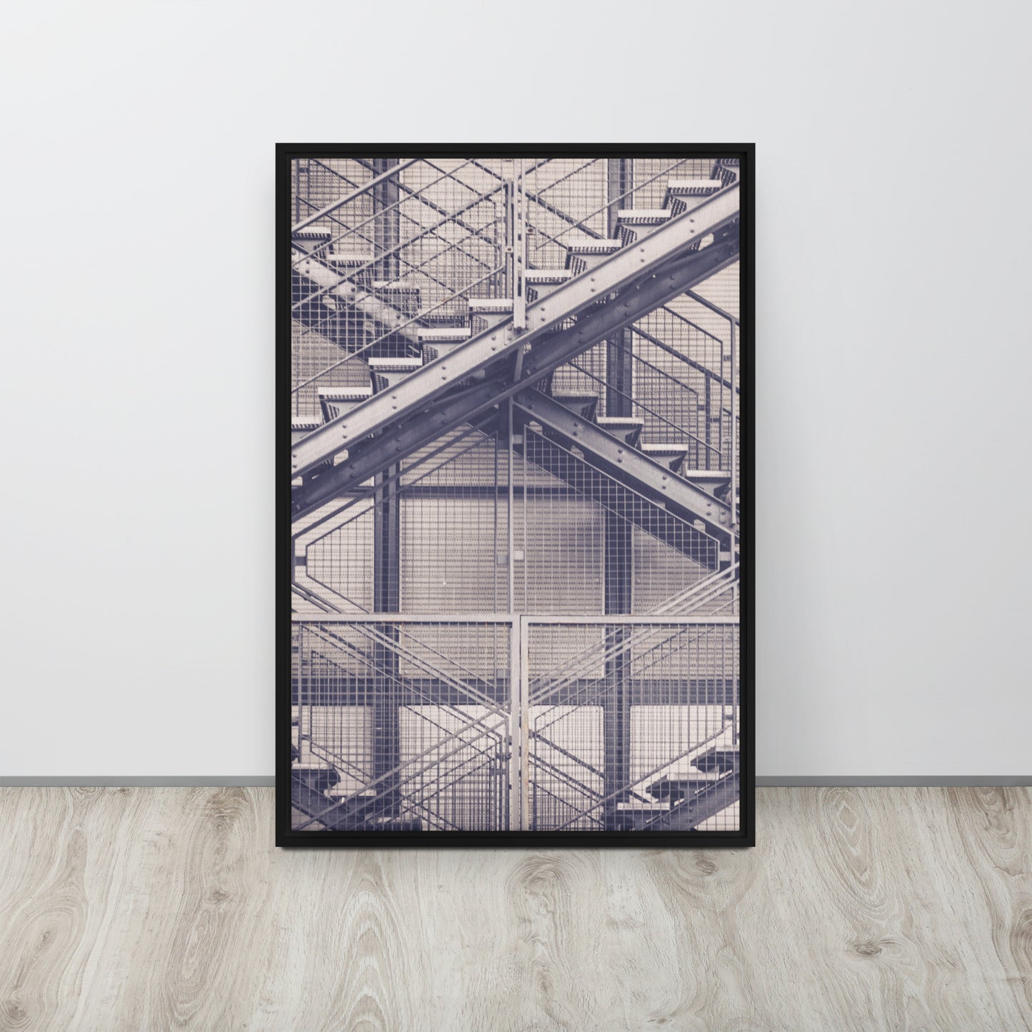 Stairs. Framed canvas