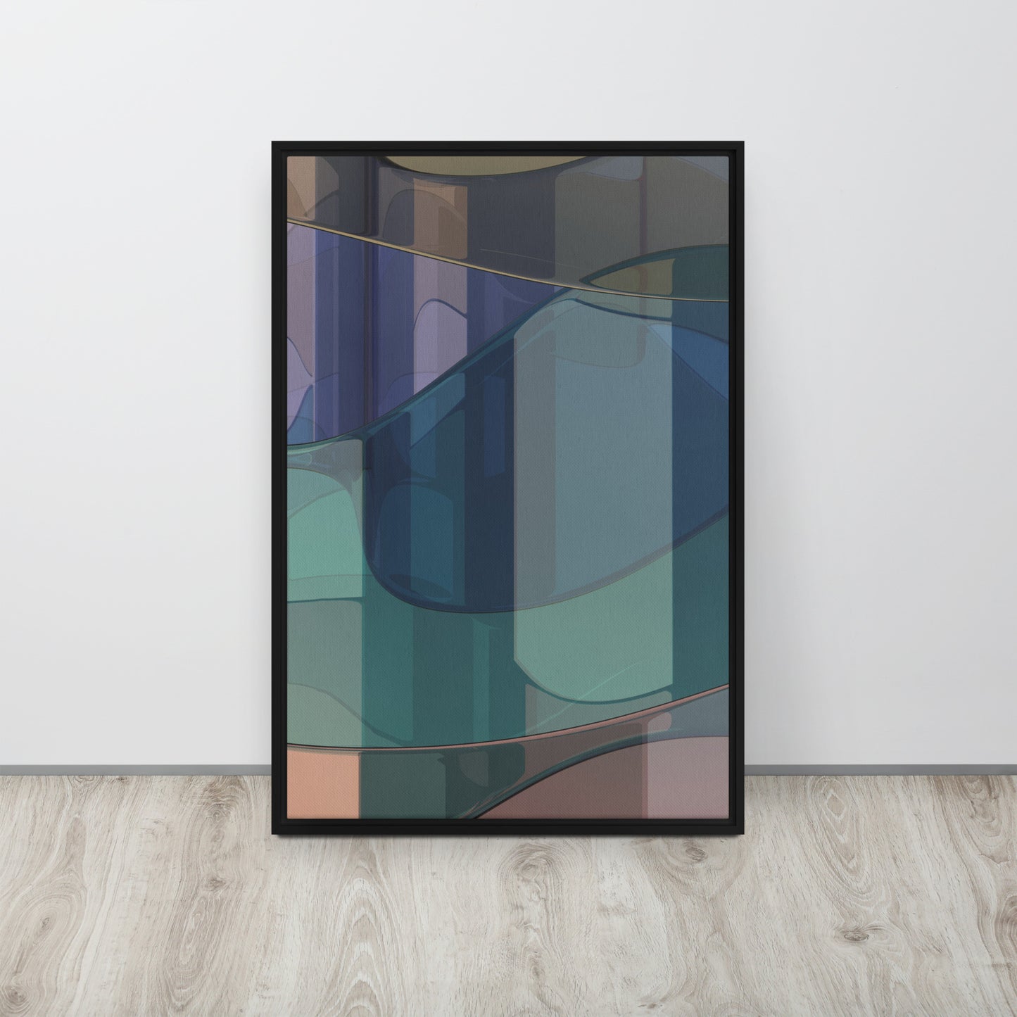 ABSTRACT. Framed canvas