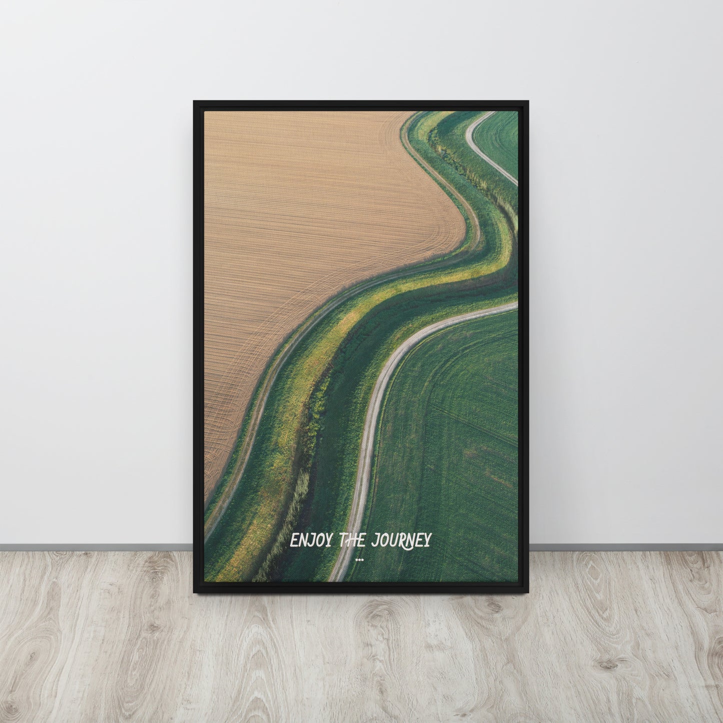 ENJOY THE JOURNEY. Framed canvas