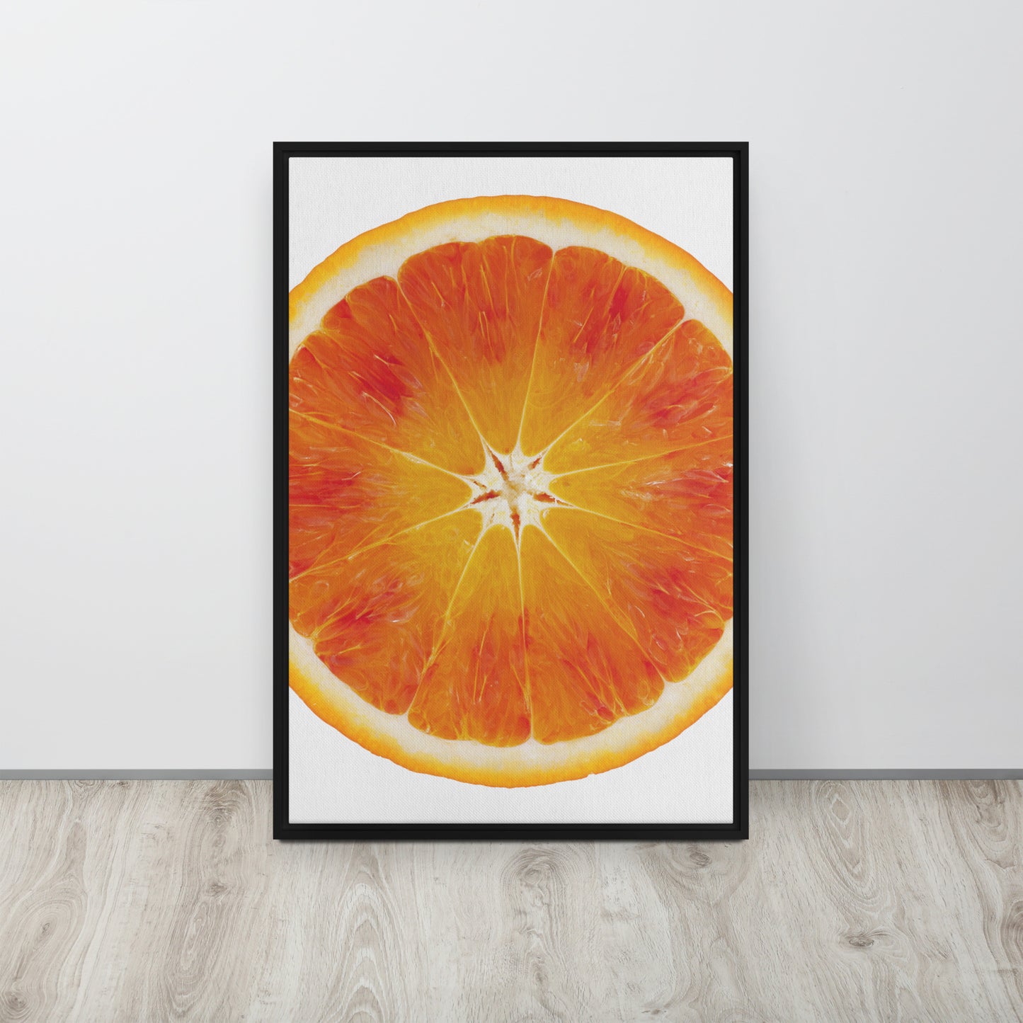 ORANGE. Framed canvas