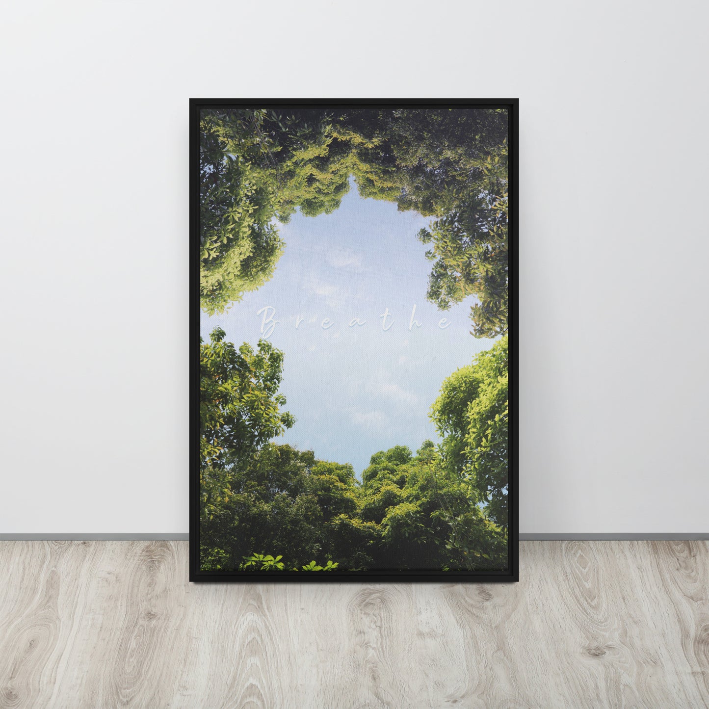 BREATHE. Framed canvas