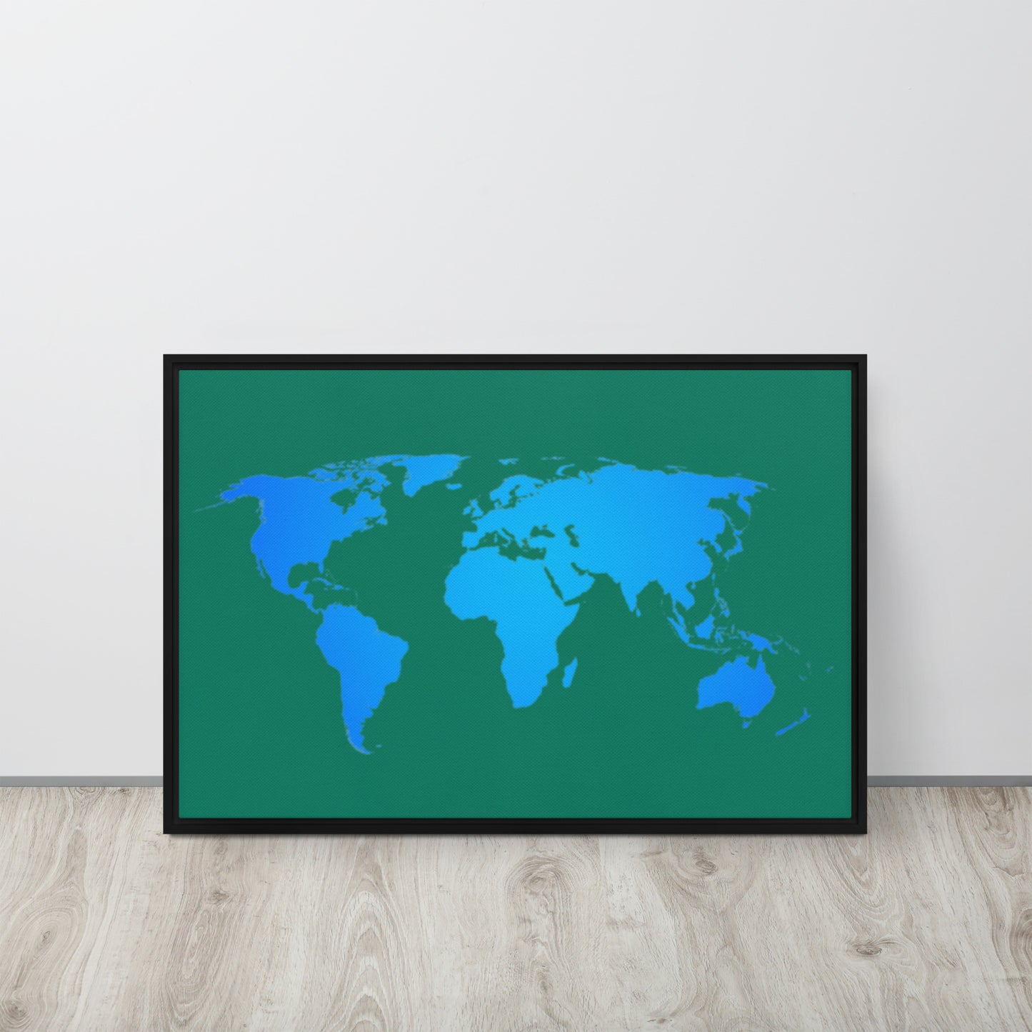 World Map, Framed canvas