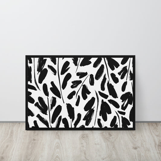 Black & White. Framed canvas