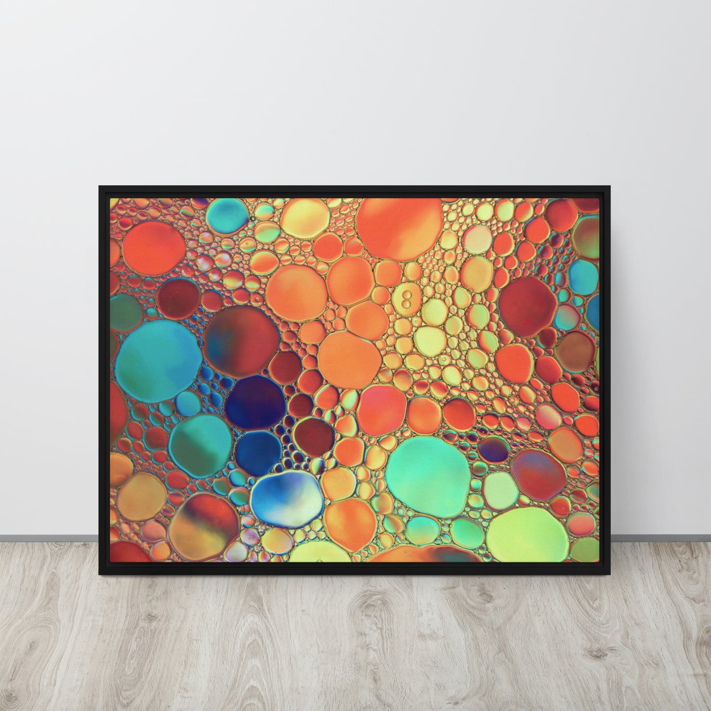 Bubbles 8. Framed canvas