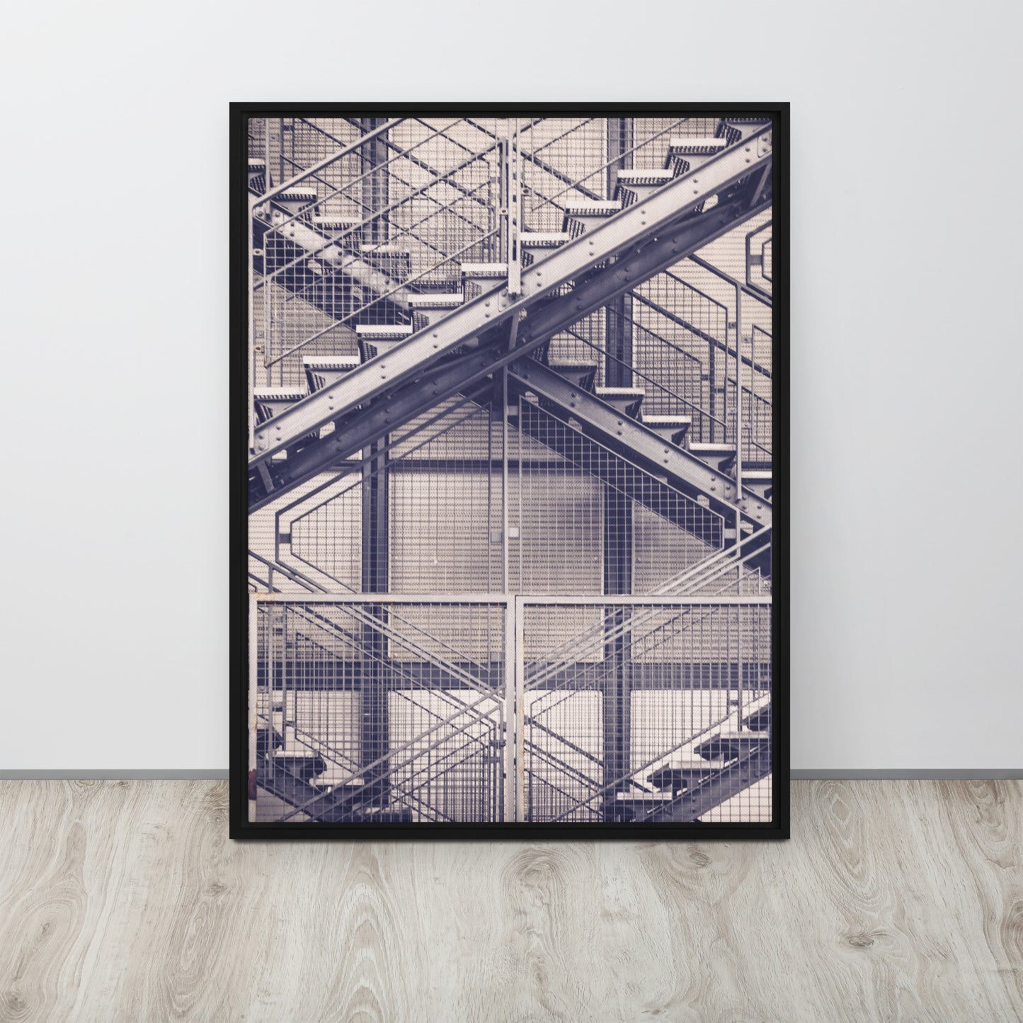 Stairs. Framed canvas