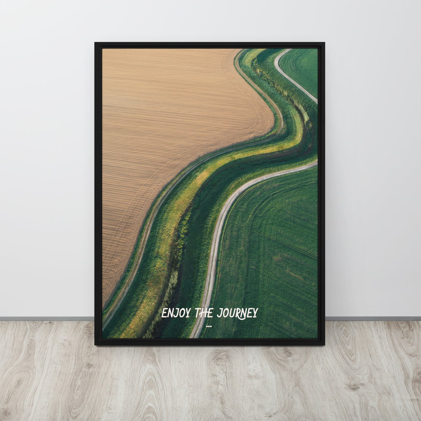 ENJOY THE JOURNEY. Framed canvas