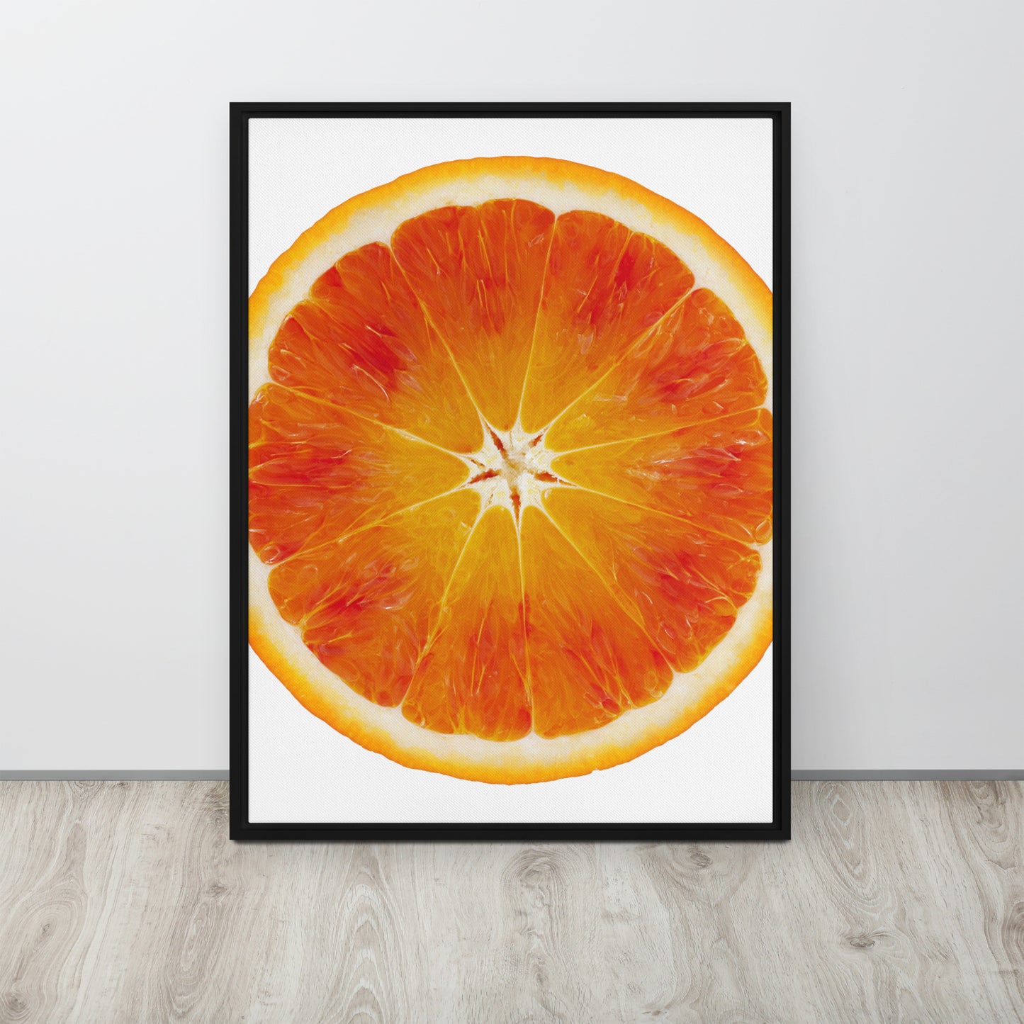 ORANGE. Framed canvas