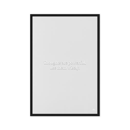Thoughts are powerful, use them wisely (spaceship icon) Framed canvas