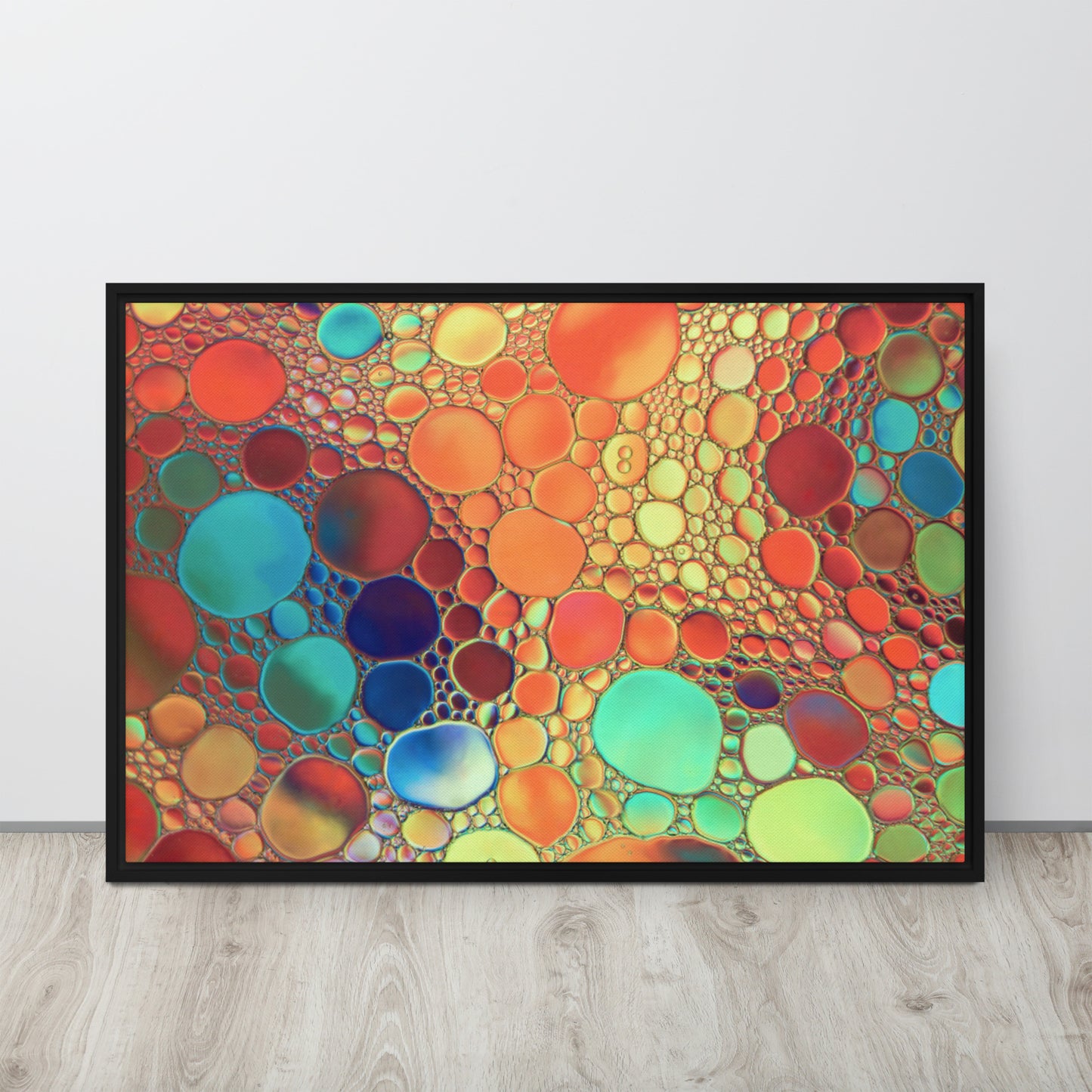 Bubbles 8. Framed canvas