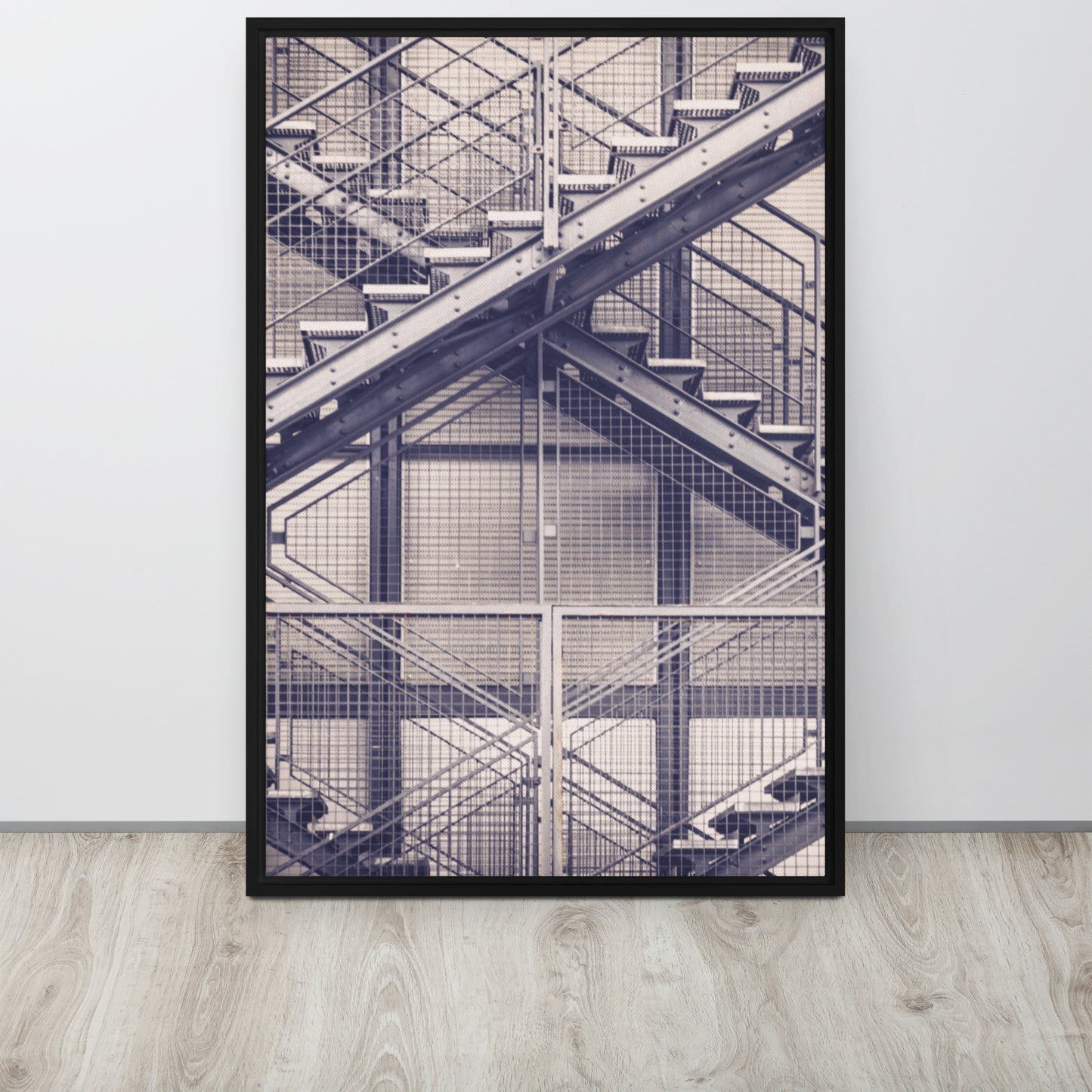 Stairs. Framed canvas