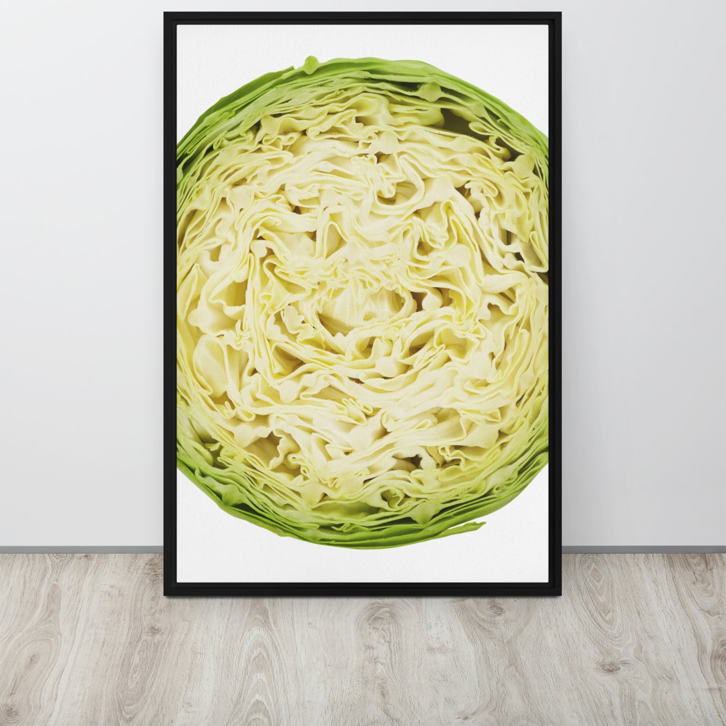 CABBAGE. Framed canvas