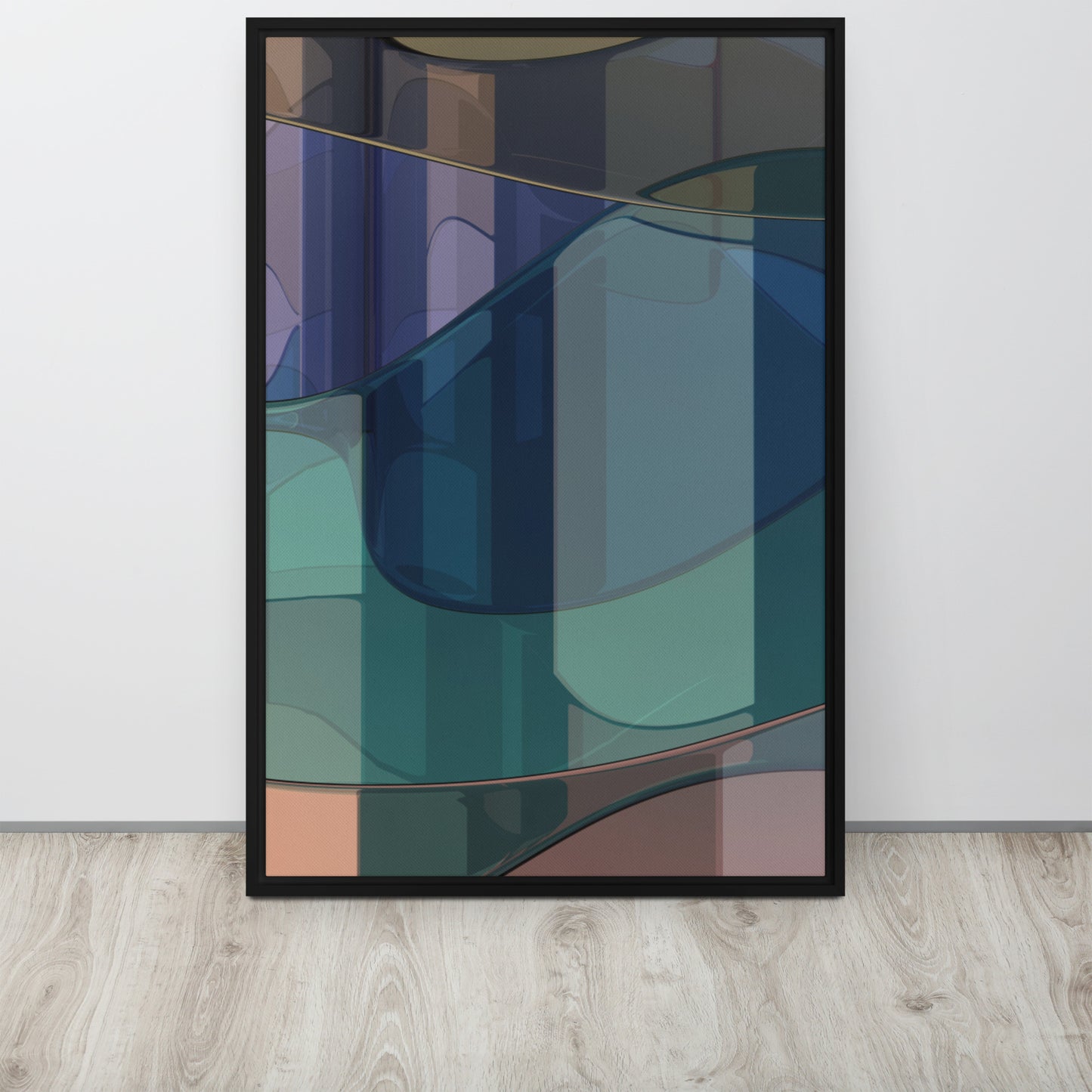 ABSTRACT. Framed canvas