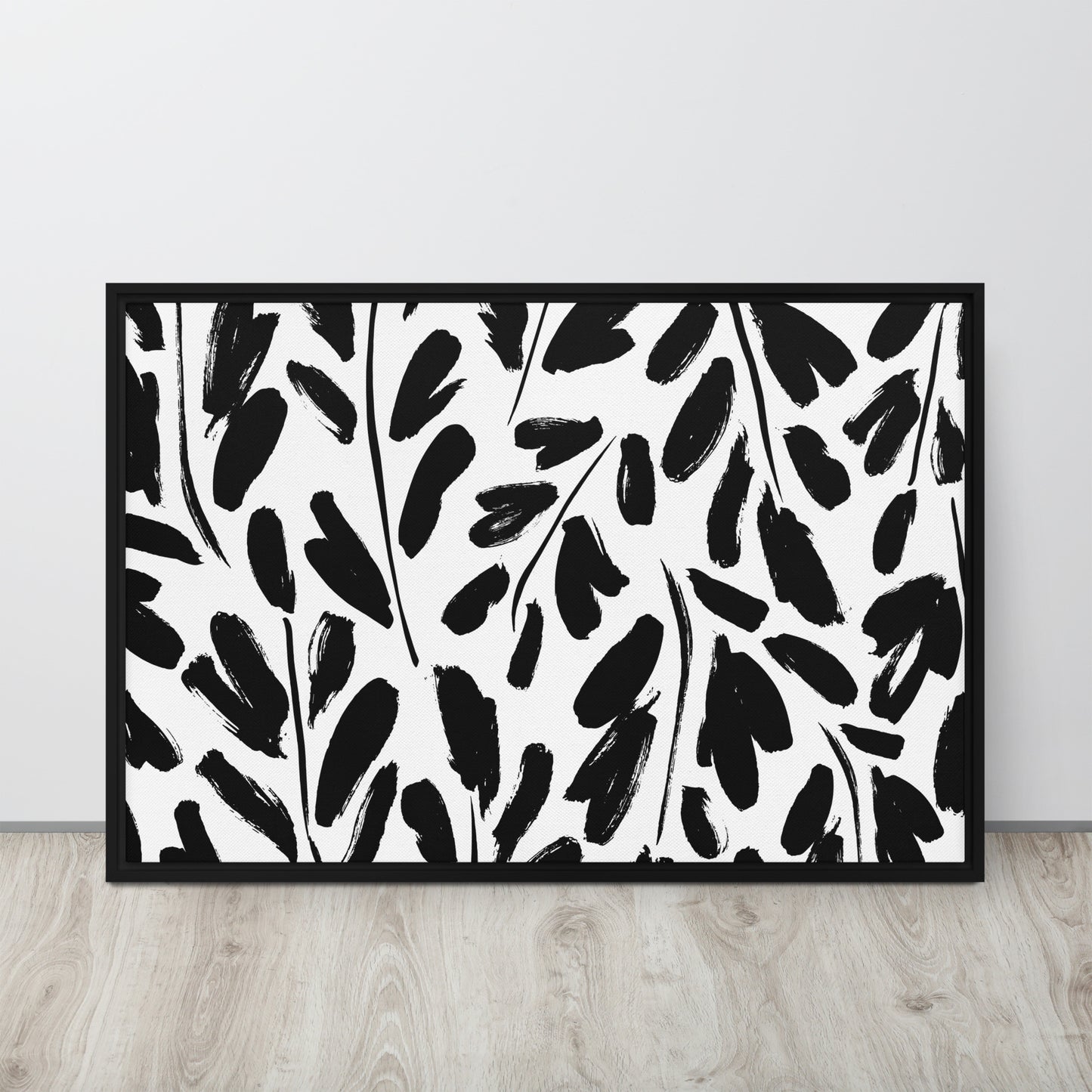 Black & White. Framed canvas