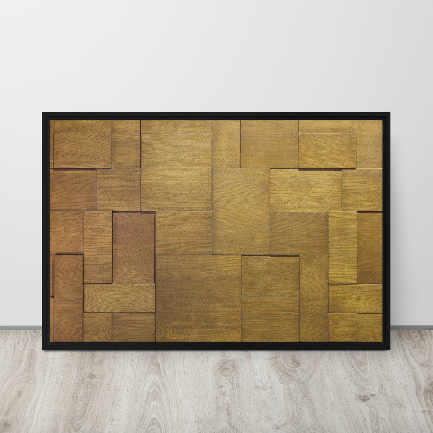 Modern Wood. Framed canvas