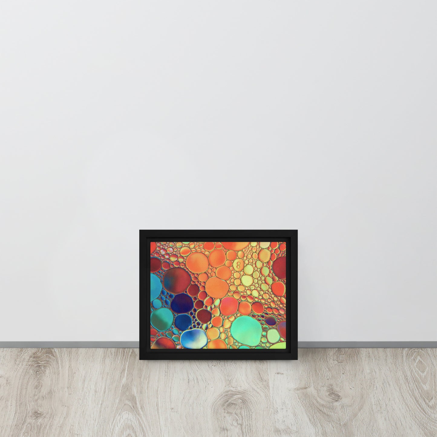 Bubbles 8. Framed canvas