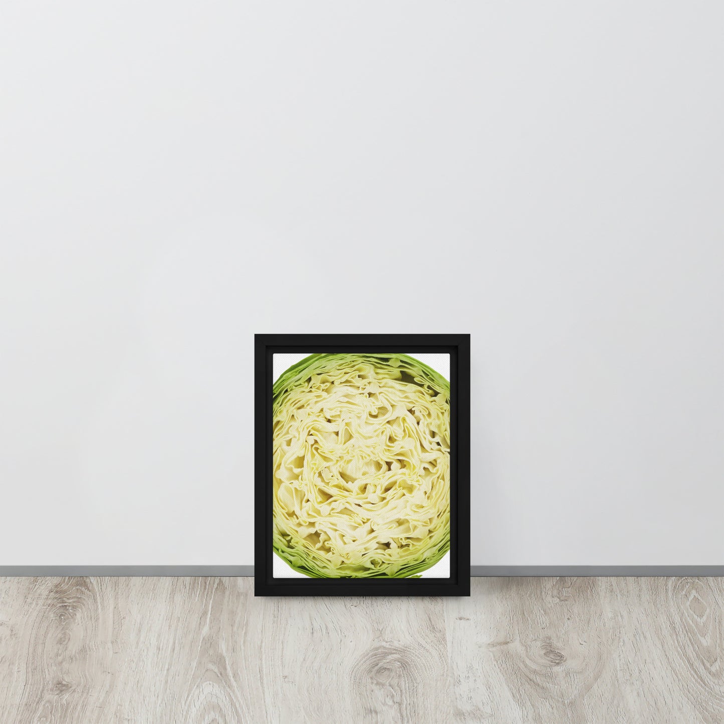 CABBAGE. Framed canvas