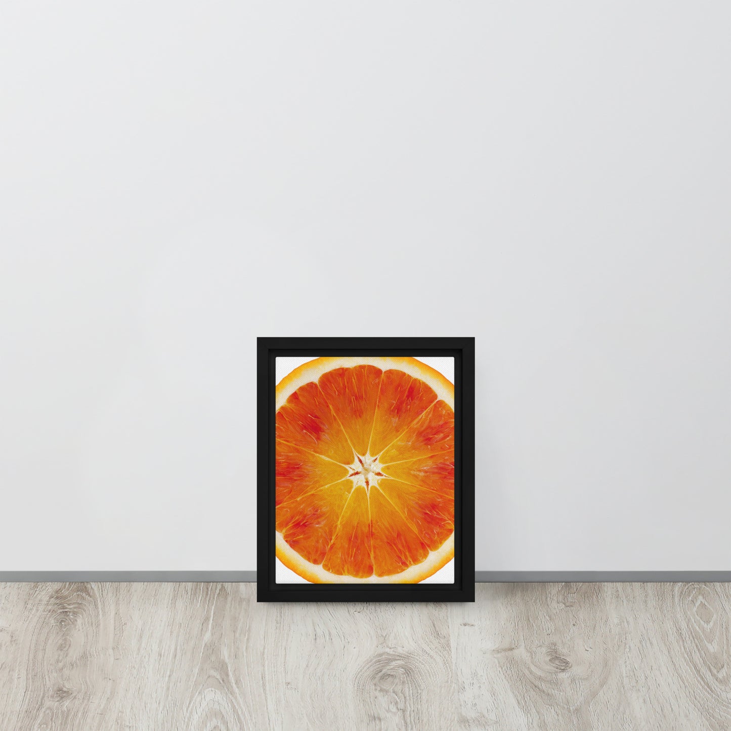 ORANGE. Framed canvas