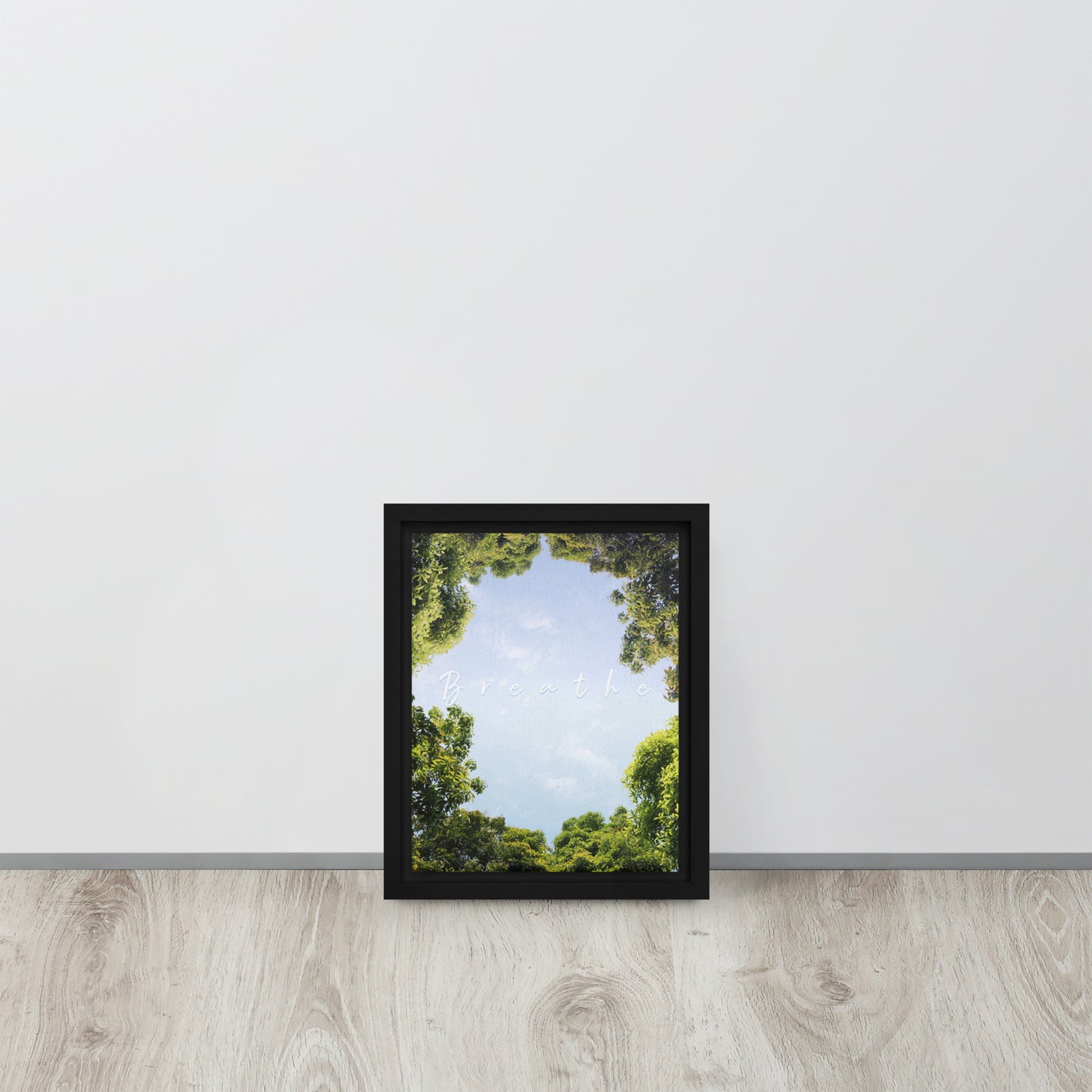 BREATHE. Framed canvas