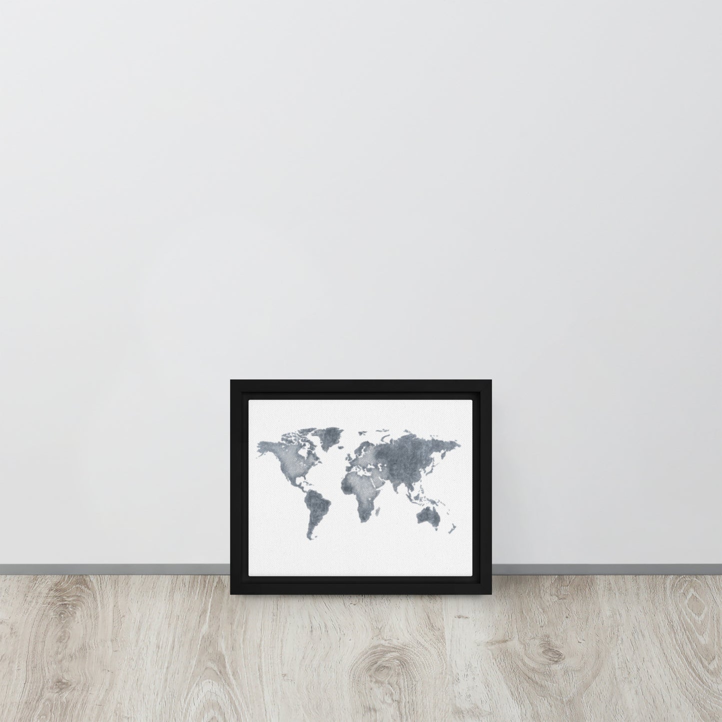 World Map (light) Framed canvas