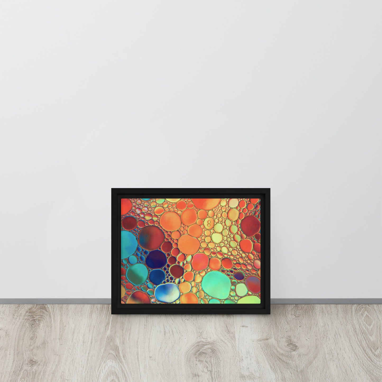 Bubbles 8. Framed canvas