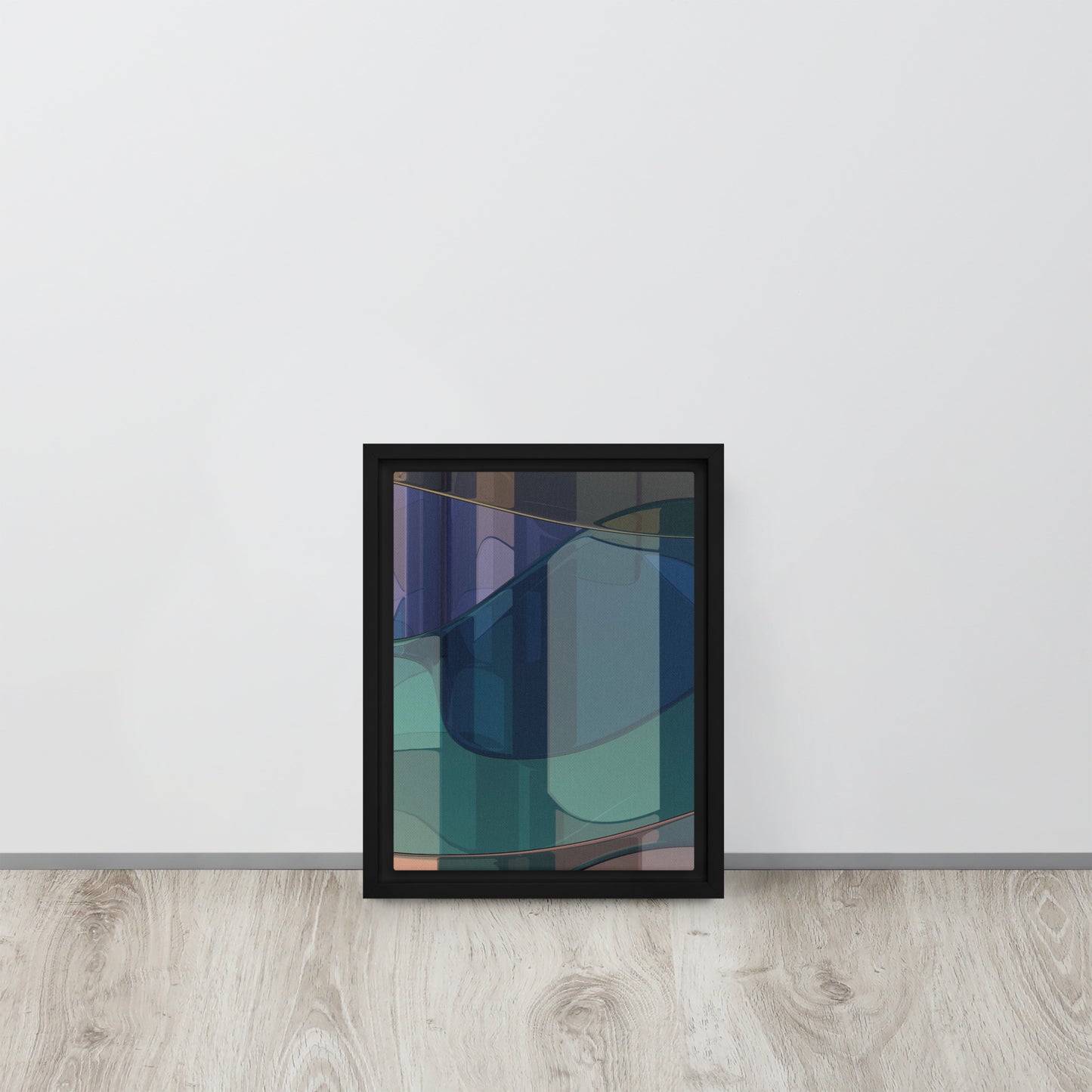 ABSTRACT. Framed canvas