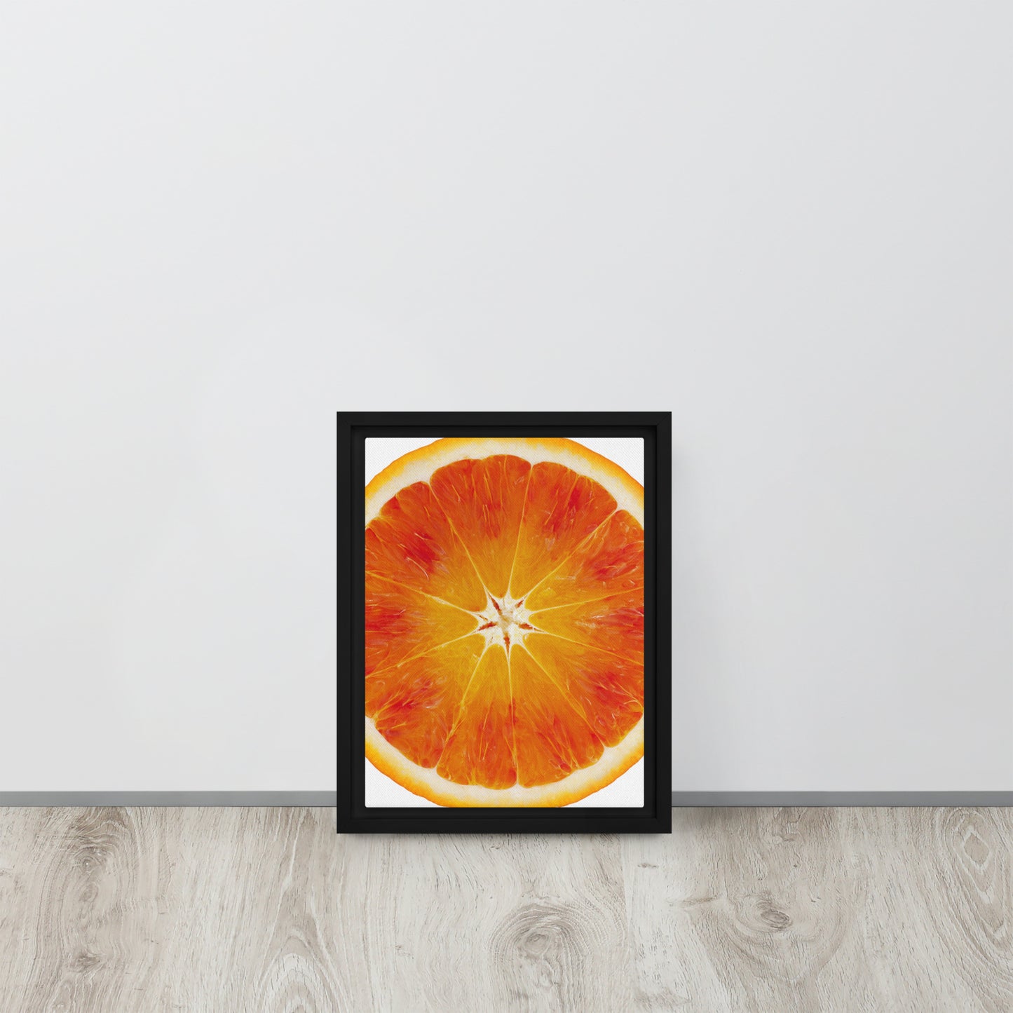 ORANGE. Framed canvas