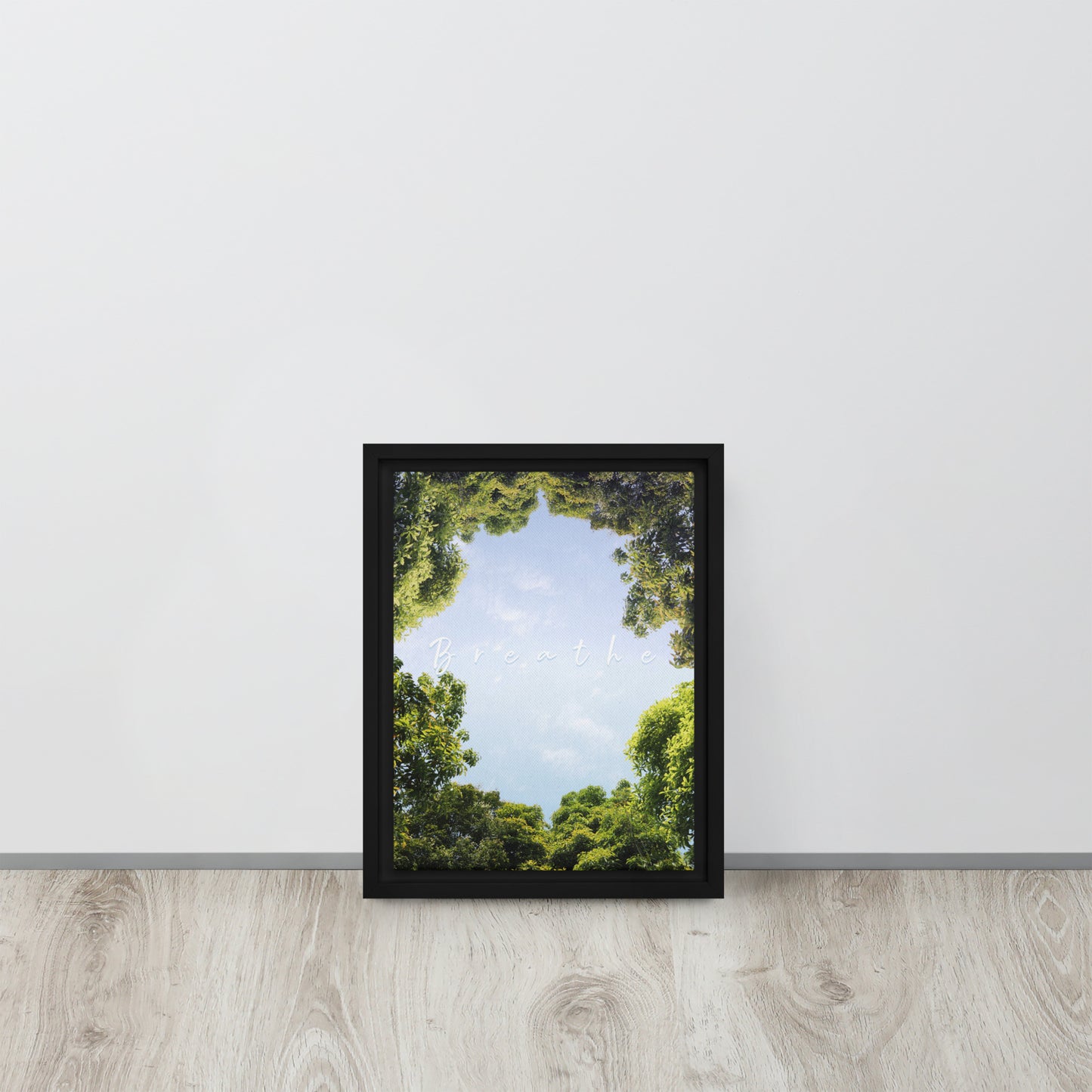 BREATHE. Framed canvas