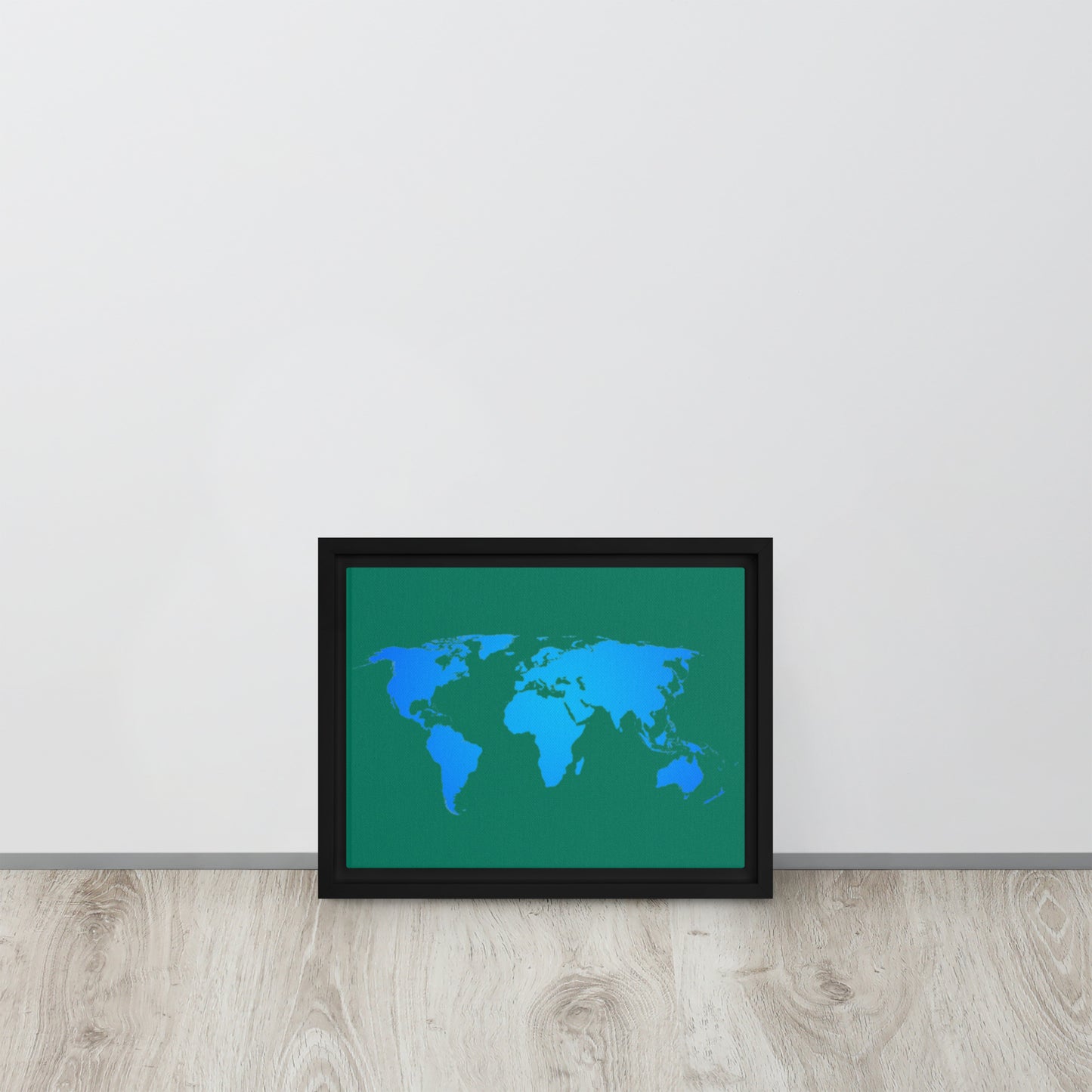 World Map, Framed canvas