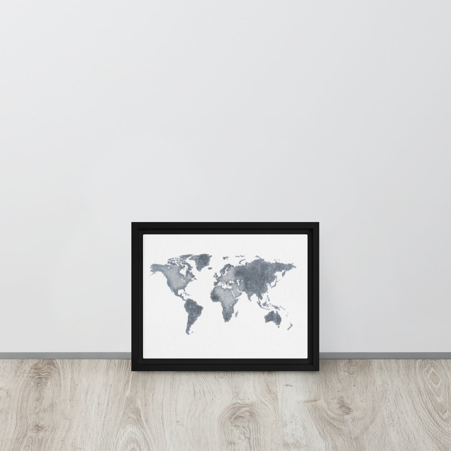 World Map (light) Framed canvas