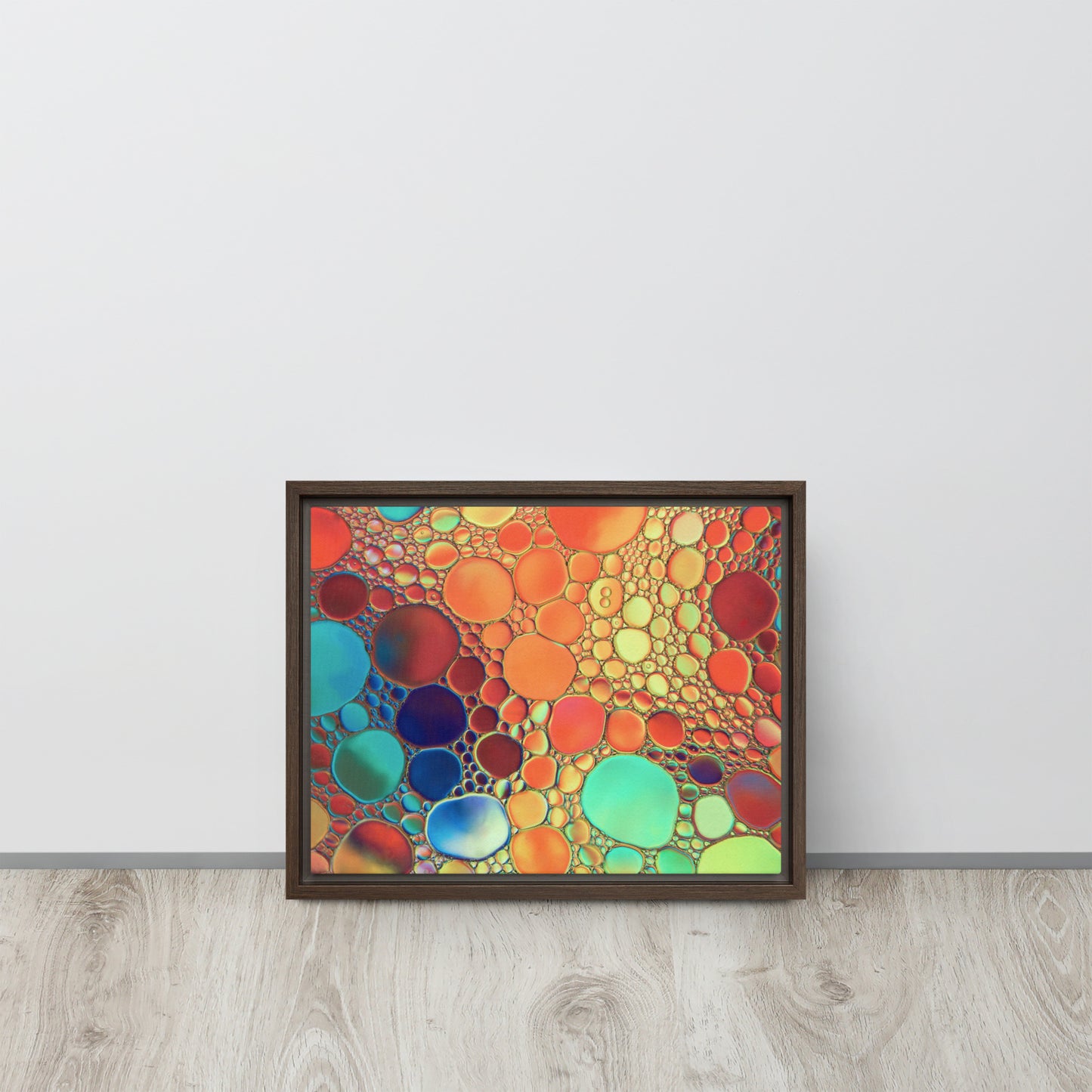 Bubbles 8. Framed canvas