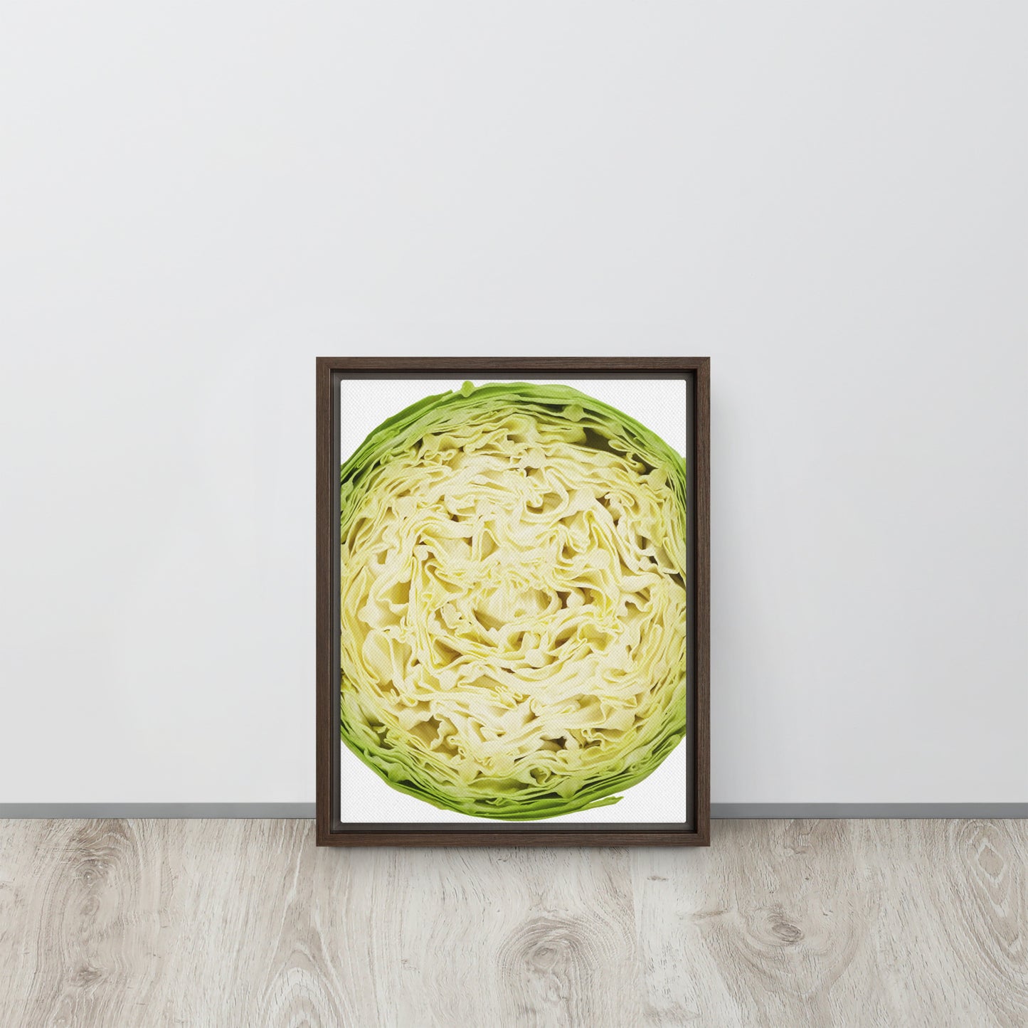 CABBAGE. Framed canvas