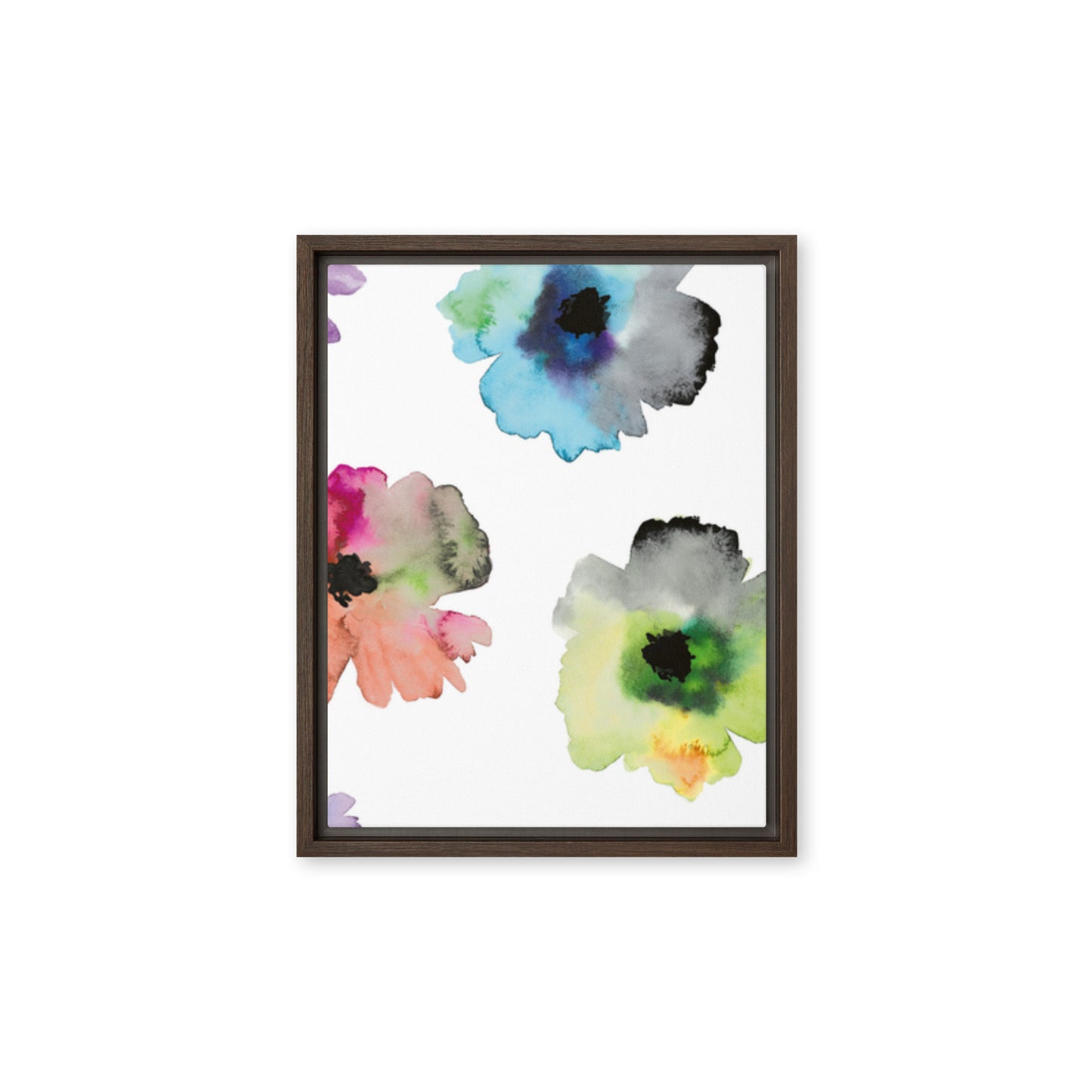 FLOWERS. Framed canvas