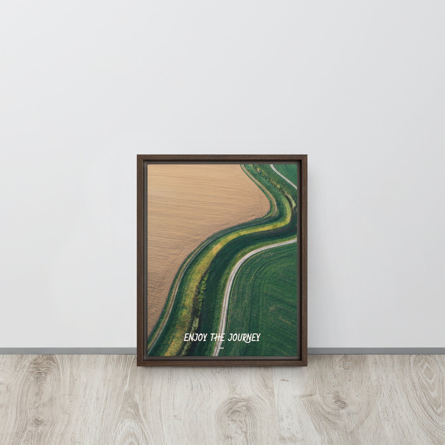 ENJOY THE JOURNEY. Framed canvas