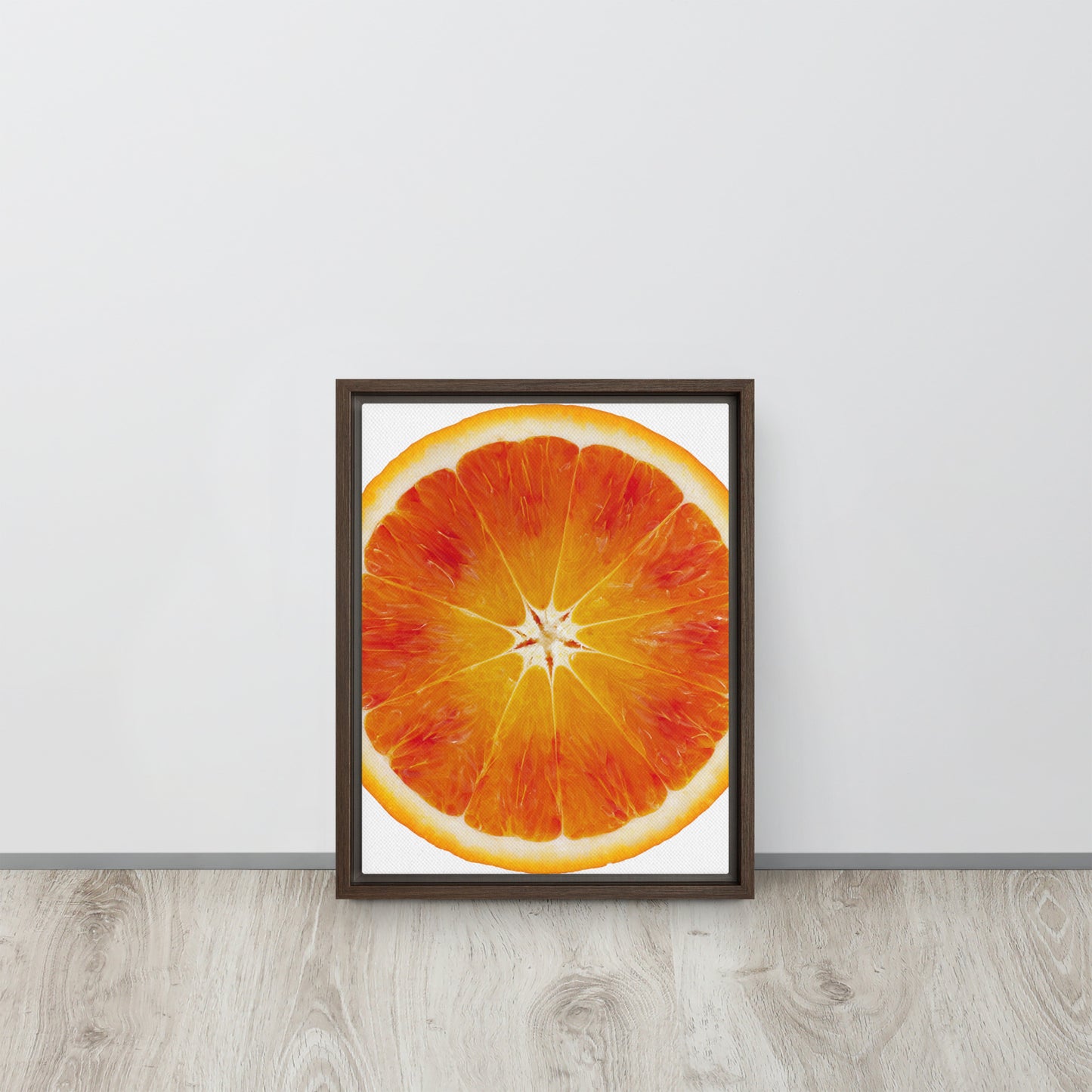 ORANGE. Framed canvas