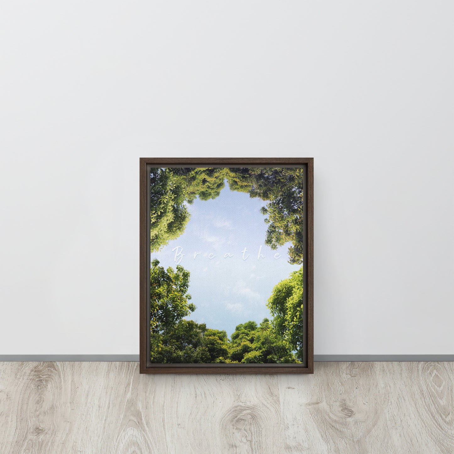 BREATHE. Framed canvas