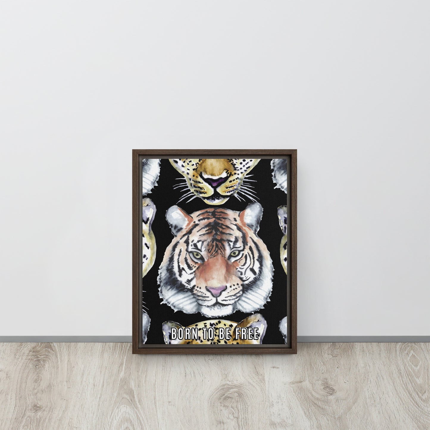 Born to be free. Framed canvas