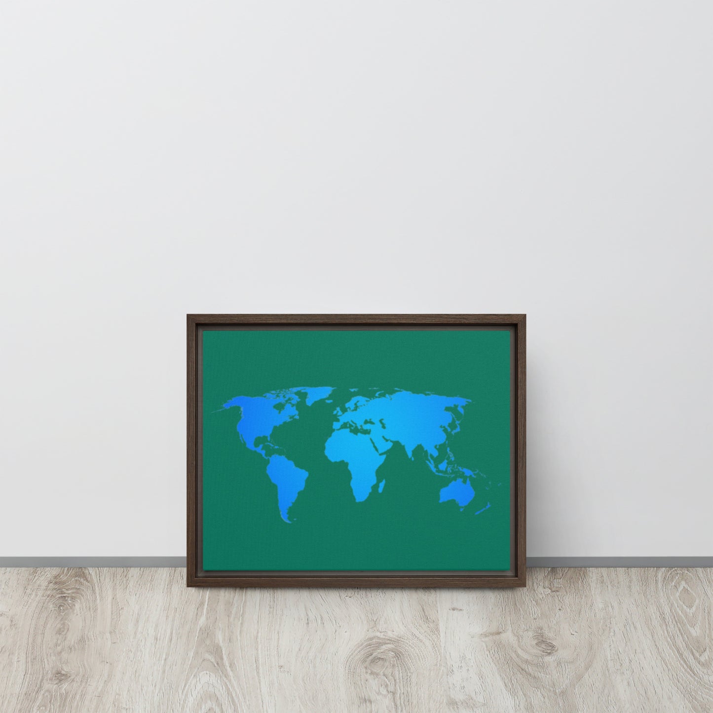 World Map, Framed canvas