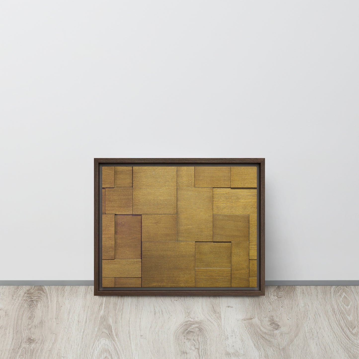 Modern Wood. Framed canvas