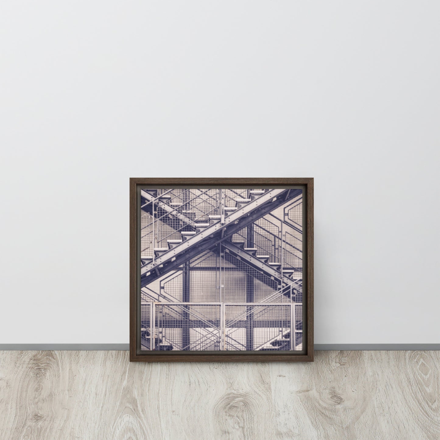 Stairs. Framed canvas