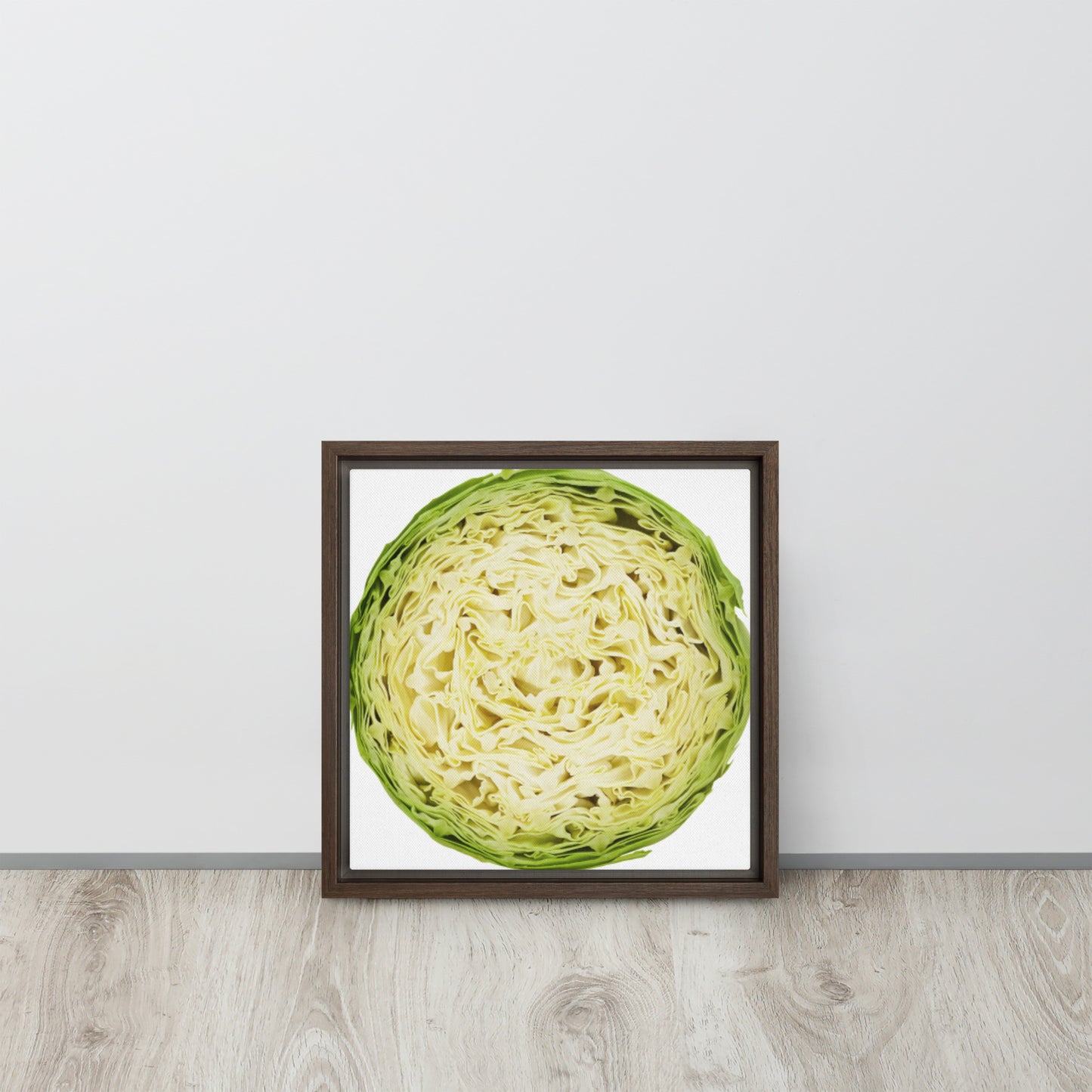 CABBAGE. Framed canvas