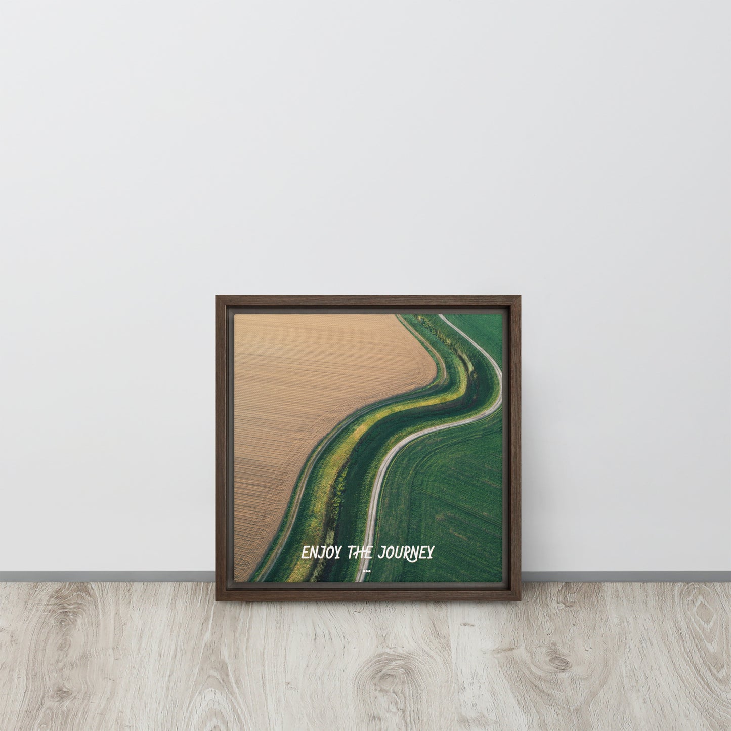 ENJOY THE JOURNEY. Framed canvas