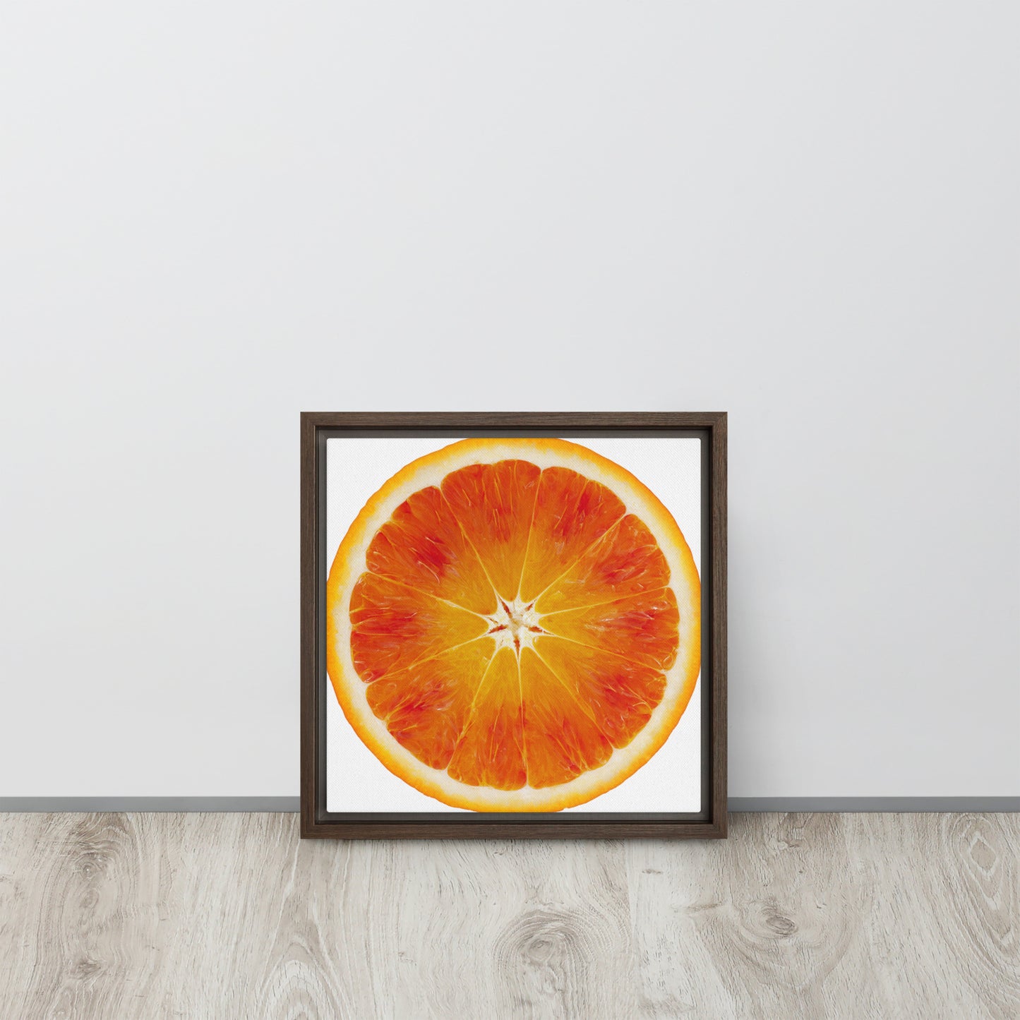 ORANGE. Framed canvas