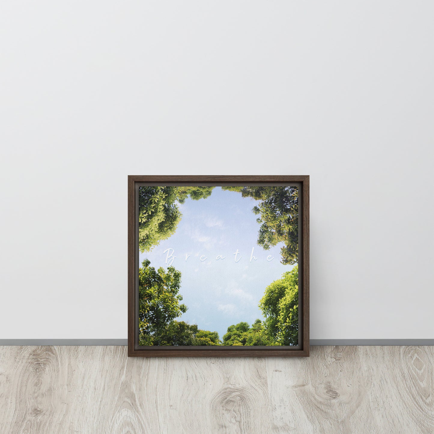 BREATHE. Framed canvas