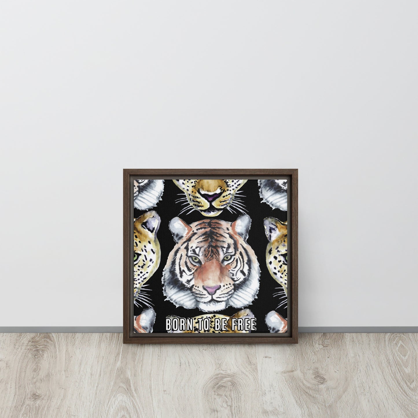 Born to be free. Framed canvas