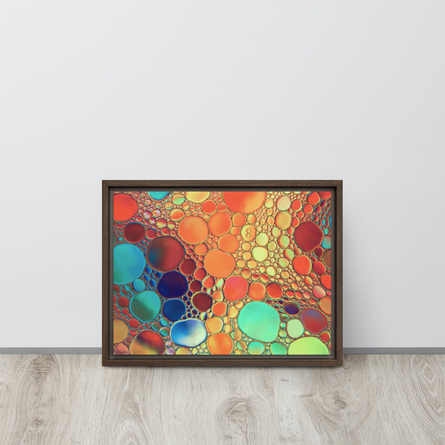 Bubbles 8. Framed canvas