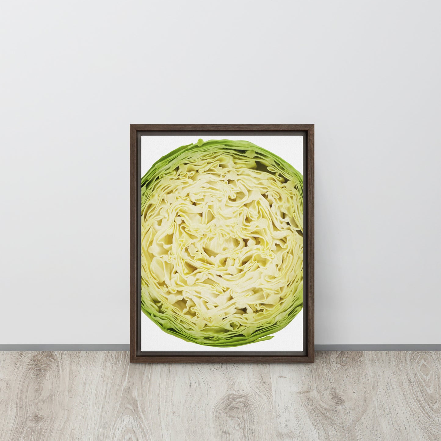 CABBAGE. Framed canvas