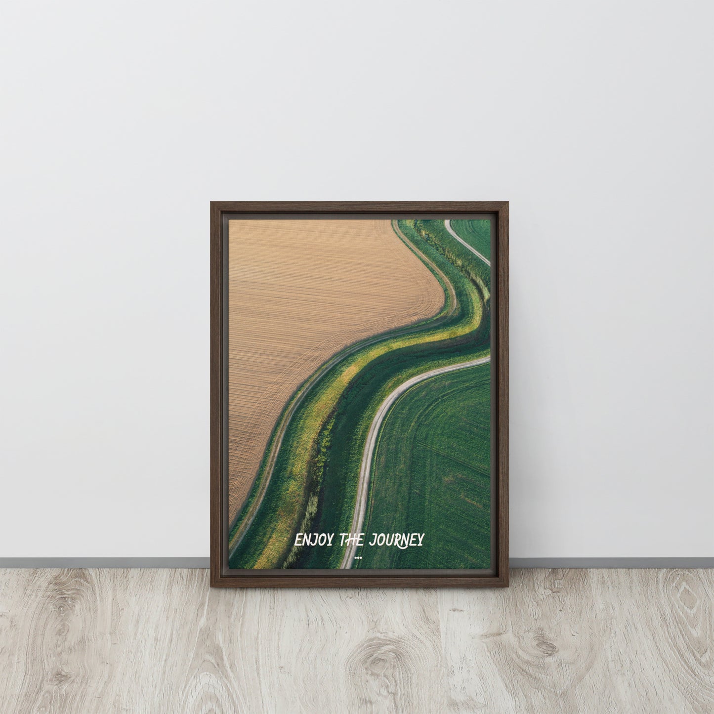 ENJOY THE JOURNEY. Framed canvas