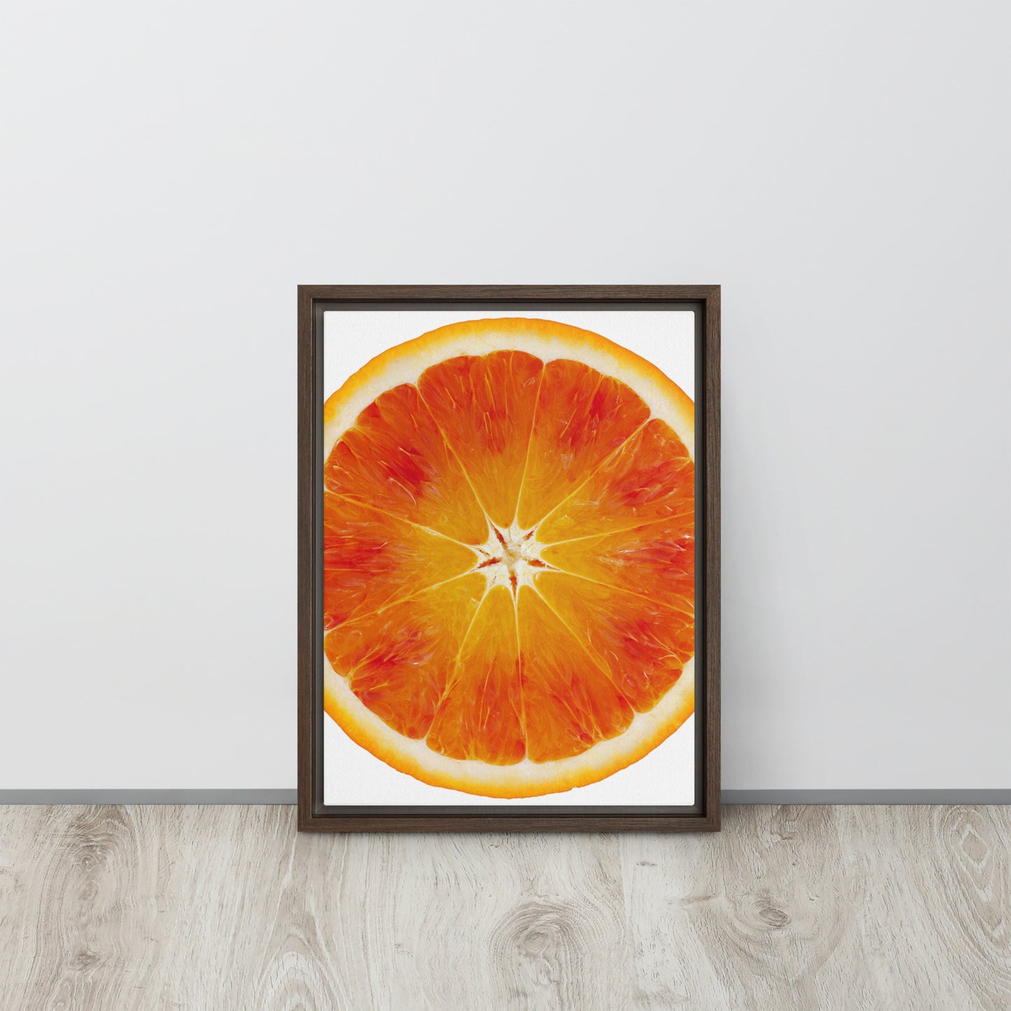 ORANGE. Framed canvas