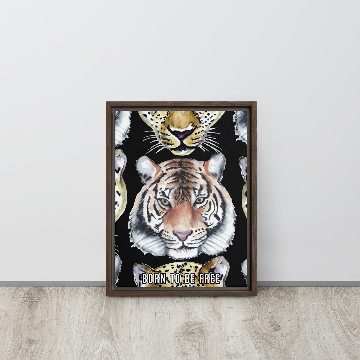 Born to be free. Framed canvas